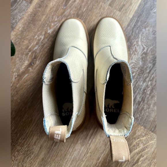 Sorel Cream and Tan Heeled Boots - Picture 11 of 13